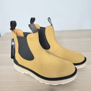 Sorel Hi-Line Chelsea Waterproof Suede Lightweight Boots Tan NWT Booties 8.5